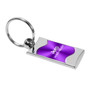 Jeep Wrangler Purple Spun Brushed Metal Key Chain