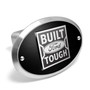 Ford Built-Ford-Tough 3D Logo on Black Oval Billet Aluminum 2 inch Tow Hitch Cover