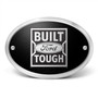 Ford Built-Ford-Tough 3D Logo on Black Oval Billet Aluminum 2 inch Tow Hitch Cover