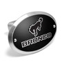 Ford Bronco 3D Logo on Black Oval Billet Aluminum 2 inch Tow Hitch Cover