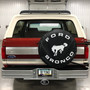 Ford Bronco 3D Logo on Black Oval Billet Aluminum 2 inch Tow Hitch Cover