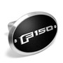 Ford F-150 2015 up 3D Logo on Black Oval Billet Aluminum 2 inch Tow Hitch Cover