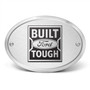 Ford Built-Ford-Tough 3D Logo on Brushed Oval Billet Aluminum 2 inch Tow Hitch Cover