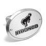 Ford Bronco 3D Logo on Brushed Oval Billet Aluminum 2 inch Tow Hitch Cover