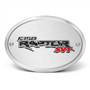 Ford Raptor SVT 3D Logo on Brushed Oval Billet Aluminum 2 inch Tow Hitch Cover