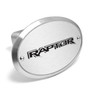 Ford Raptor 3D Logo on Brushed Oval Billet Aluminum 2 inch Tow Hitch Cover