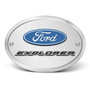 Ford Explorer 3D Logo on Brushed Oval Billet Aluminum 2 inch Tow Hitch Cover