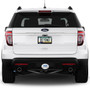 Ford Explorer 3D Logo on Brushed Oval Billet Aluminum 2 inch Tow Hitch Cover