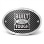 Ford Built-Ford-Tough 3D Logo on Carbon Fiber Look Oval Billet Aluminum 2 Tow Hitch Cover