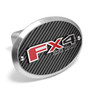Ford F-150 FX4 Off-Road 3D Logo on Carbon Fiber Look Oval Billet Aluminum 2 inch Tow Hitch Cover