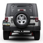 Jeep Rubicon in 3D Black on Black Metal License Plate Frame