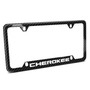 Jeep Cherokee Black Real 3K Carbon Fiber 50 States 4 Holes License Plate Frame