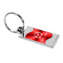 Mazda Zoom Zoom Red Spun Brushed Metal Key Chain