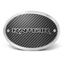 Ford Raptor 3D Logo on Carbon Fiber Look Oval Billet Aluminum 2 inch Tow Hitch Cover