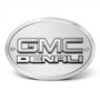 GMC Denali 3D Logo on Brushed Oval Billet Aluminum 2 inch Tow Hitch Cover