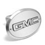 GMC 3D Logo on Brushed Oval Billet Aluminum 2 inch Tow Hitch Cover