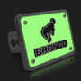 Ford Bronco 3D Logo Night Glow Luminescent Billet Aluminum 2 inch Tow Hitch Cover