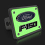 Ford F-150 3D Logo Night Glow Luminescent Billet Aluminum 2 inch Tow Hitch Cover