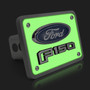 Ford F-150 2015 up 3D Logo Night Glow Luminescent Billet Aluminum 2 inch Tow Hitch Cover