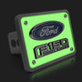 Ford F-150 Lariat 3D Logo Night Glow Luminescent Billet Aluminum 2 inch Tow Hitch Cover