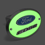 Ford Edge 3D Logo Night Glow Luminescent Oval Billet Aluminum 2 inch Tow Hitch Cover