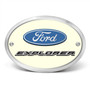 Ford Explorer 3D Logo Night Glow Luminescent Oval Billet Aluminum 2 inch Tow Hitch Cover