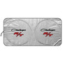 Dodge Challenger R/T Classic Logo Universal Fit One-Piece Easy Folding Silver Reflective Fabric Windshield Sun Shade (size: 64"x 32")