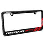 Chevrolet Corvette C7 Grand Sport Red Stripes Real Carbon Fiber License Plate Frame