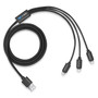 Ford F-150 3 in 1 Black 4 Ft Premium Multi Charging Cord USB Cable