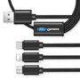 Ford F-150 2015 up 3 in 1 Black 4 Ft Premium Multi Charging Cord USB Cable