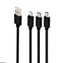 Ford Expedition 3 in 1 Black 4 Ft Premium Multi Charging USB Cable Type-C iOS