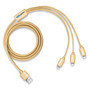 Ford F-150 3 in 1 Golden 4 Ft Premium Multi Charging USB Cable Type-C and iOS