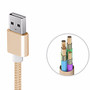 F150 Platinum 3 in 1 Golden 4 Ft Premium Multi Charging USB Cable Type-C and iOS