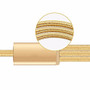 F150 Platinum 3 in 1 Golden 4 Ft Premium Multi Charging USB Cable Type-C and iOS