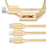 Ford F150 STX 4x4 3 in 1 Golden 4 Ft Premium Multi Charging USB Cable Type-C iOS