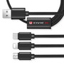 Honda Civic Si Red 3 in 1 Black 4 Ft Multi Charging Cord USB Cable, Type-C, iOS