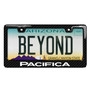 Chrysler Pacifica Black Real Carbon Fiber Finish ABS Plastic License Plate Frame