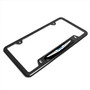 Chrysler Logo Black Insert Black Stainless Steel License Plate Frame