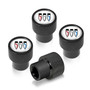 Buick Logo in White on Black Aluminum Tire Valve Stem Caps