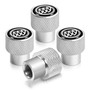 Buick Logo in Black on Shining Silver Aluminum Tire Valve Stem Caps