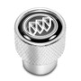 Buick Logo in Black on Shining Silver Aluminum Tire Valve Stem Caps