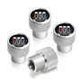 Buick Logo in Black on Shining Silver Aluminum Tire Valve Stem Caps