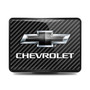 Chevrolet Black Logo UV Graphic Carbon Fiber Look Metal Face-Plate on ABS Plastic 2 inch Tow Hitch Cover