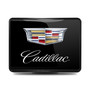 Cadillac Crest Logo UV Graphic Black Metal Face-Plate on ABS Plastic 2 inch Tow Hitch Cover