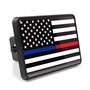 American Flag (Police and Firefighter) UV Graphic Metal Face-Plate on ABS Plastic 2 inch Tow Hitch Cover