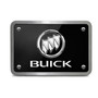 Buick Chrome Logo UV Graphic Black Metal Face-Plate on ABS Plastic 2 inch Tow Hitch Cover