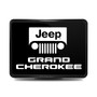 Jeep Grand Cherokee UV Graphic Black Metal Face-Plate on ABS Plastic 2 inch Tow Hitch Cover