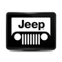 Jeep Grill UV Graphic Black Metal Face-Plate on ABS Plastic 2 inch Tow Hitch Cover