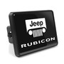 Jeep Rubicon UV Graphic Black Metal Face-Plate on ABS Plastic 2 inch Tow Hitch Cover