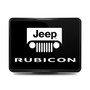 Jeep Rubicon UV Graphic Black Metal Face-Plate on ABS Plastic 2 inch Tow Hitch Cover